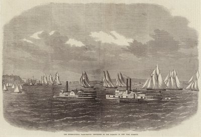 The International Yacht-Match, Returning to the Narrows in New York Harbour by Edwin Weedon